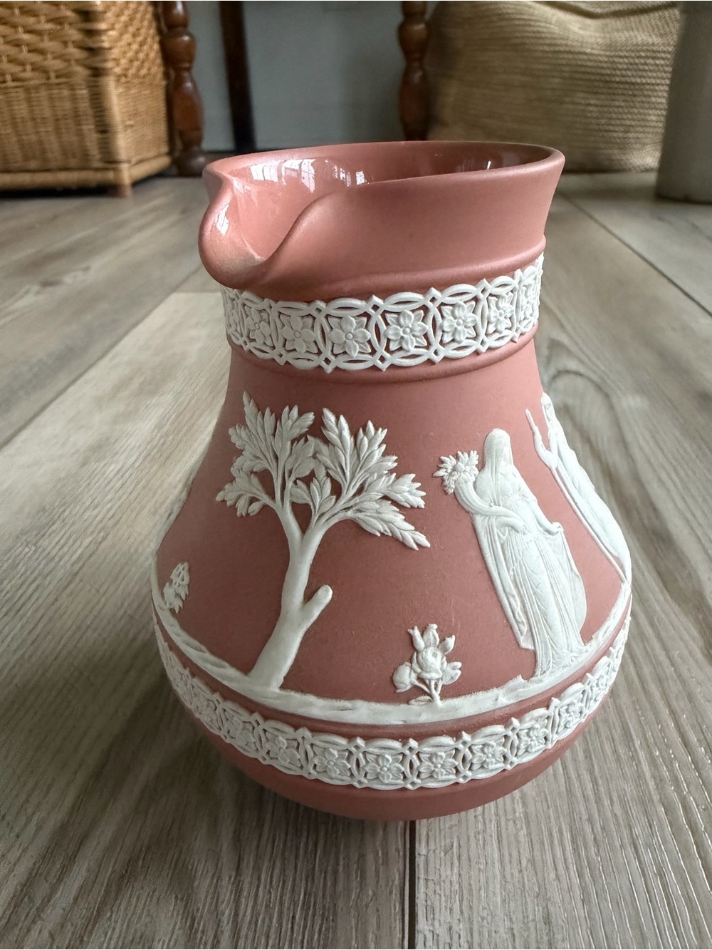 Wedgwood Terracotta Jasperware Pitcher (broken handle)